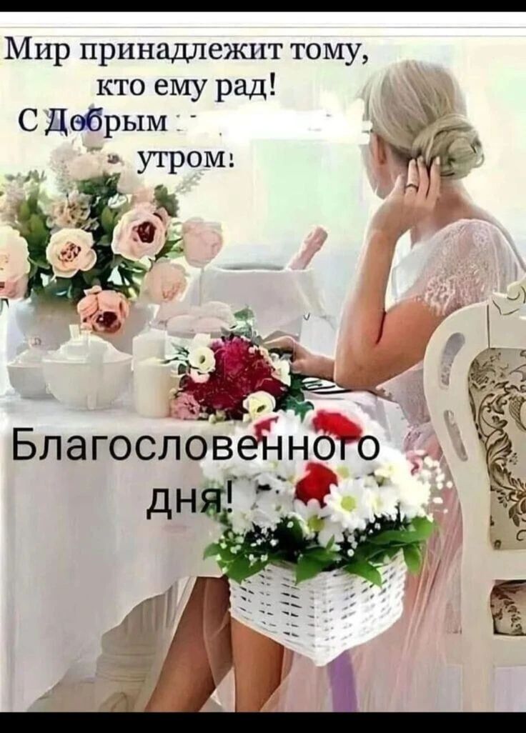 Мир принадлежит тому, кто ему рад! С Добрым утром: Благословенного дня!