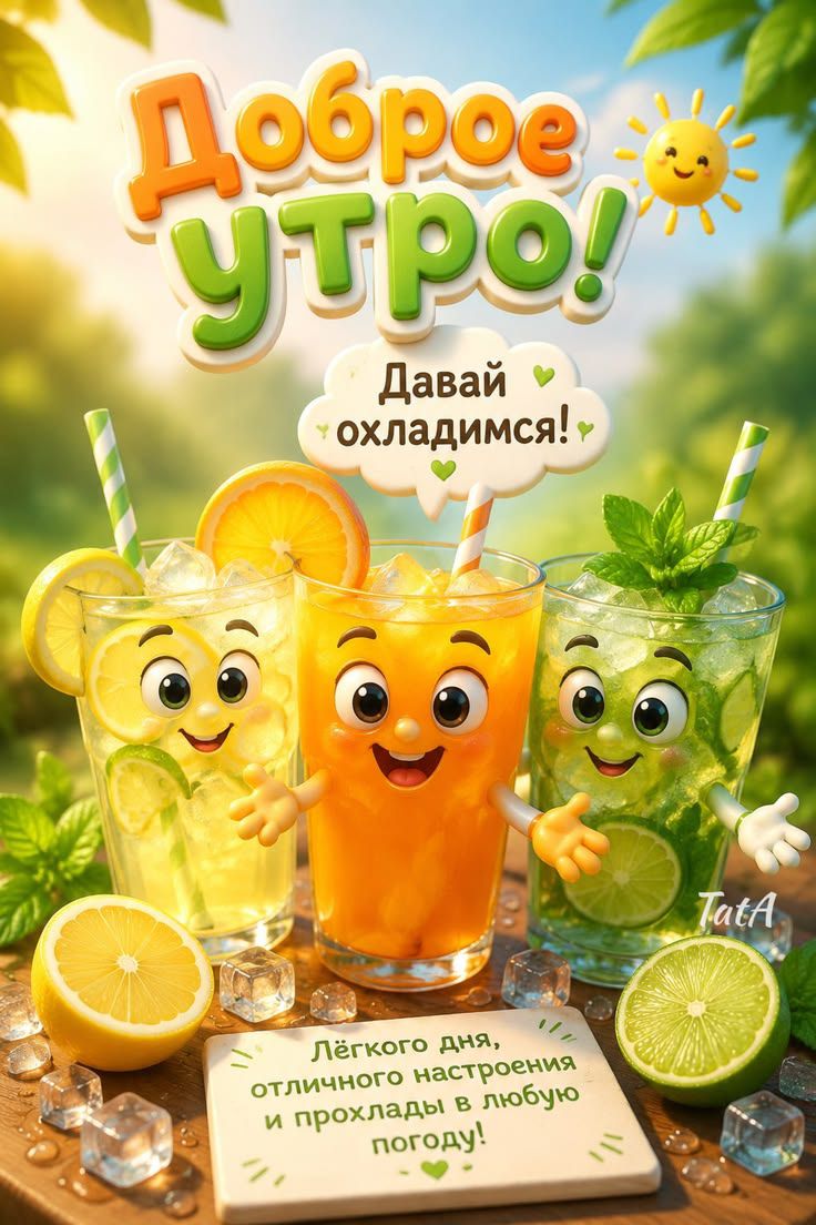 Доброе утро! Давай охладимся! Лёгкого дня, отличного настроения и прохлады в любую погоду!