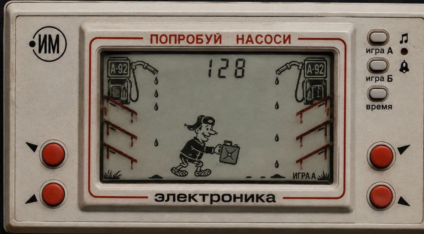 ИМ ПОПРОБУЙ НАСОСИ 128 А-92 ИГРА А ИГРА Б ВРЕМЯ ЭЛЕКТРОНИКА