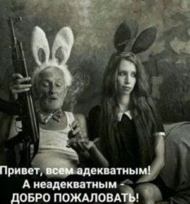 Привет, всем адекватным! А неадекватным - ДОБРО ПОЖАЛОВАТЬ!