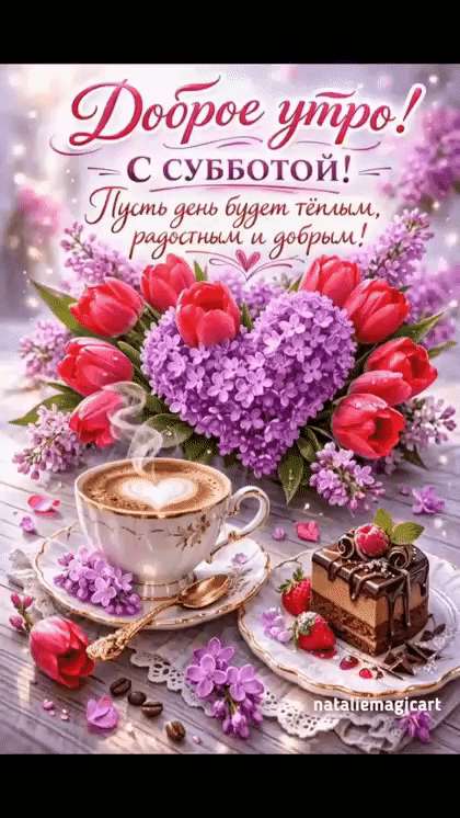 Доброе утро! С субботой! Пусть день будет тёплым, радостным и добрым!
