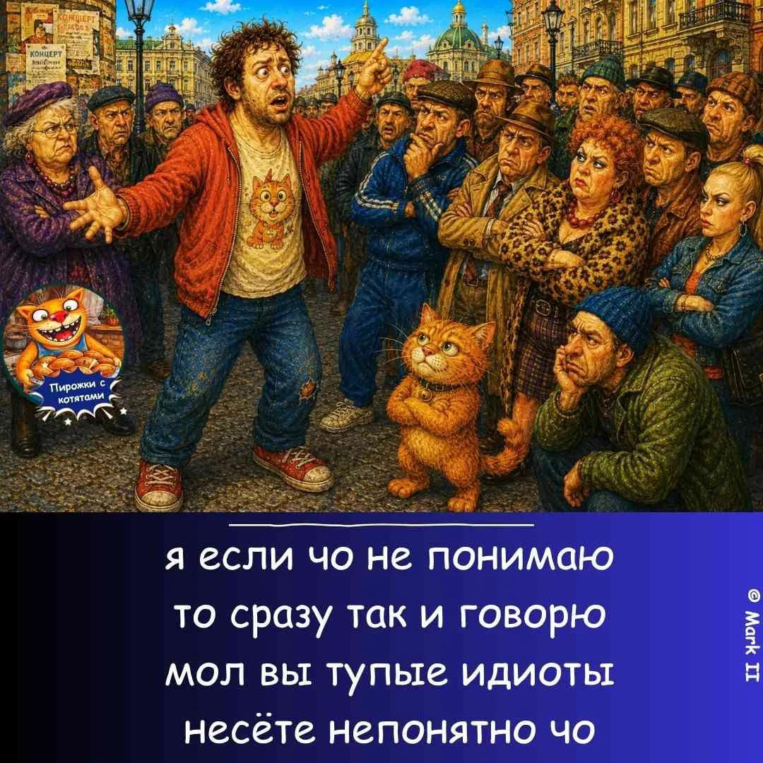 Пирожки с котятами КОНЦЕРТ я если чо не понимаю то сразу так и говорю мол вы тупые идиоты несёте непонятно чо © Mark II