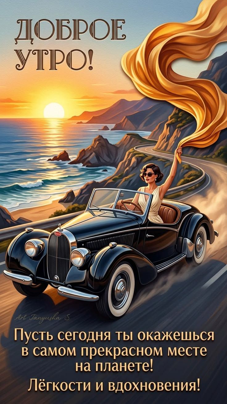 ДОБРОЕ УТРО! Art Tanyusha S Пусть сегодня ты окажешься в самом прекрасном месте на планете! Лёгкости и вдохновения!