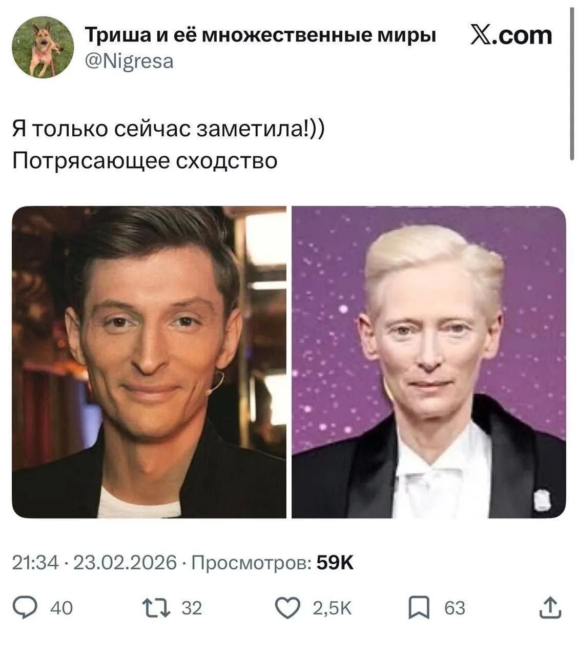Триша и её множественные миры @Nigresa Я только сейчас заметила!)) Потрясающее сходство