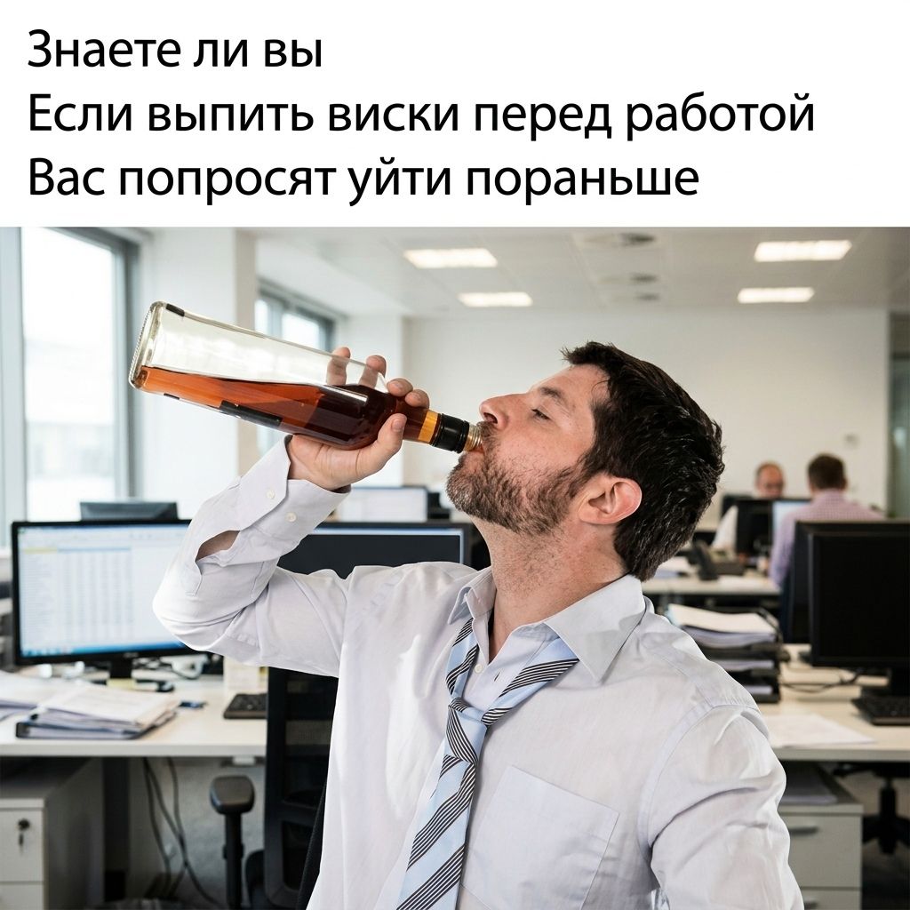 Знаете ли вы Если выпить виски перед работой Вас попросят уйти пораньше