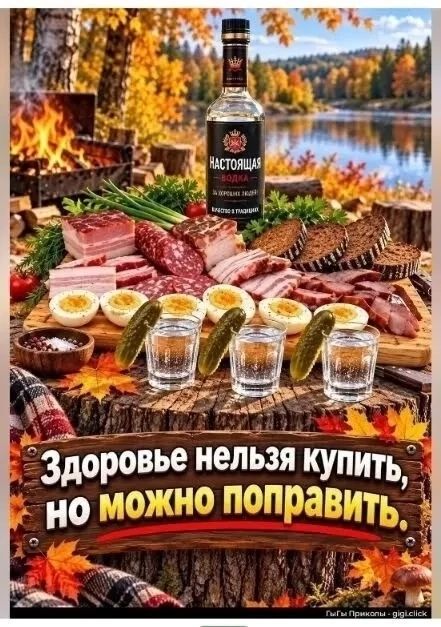 НАСТОЯЩАЯ ВОДКА Здоровье нельзя купить, но можно поправить.