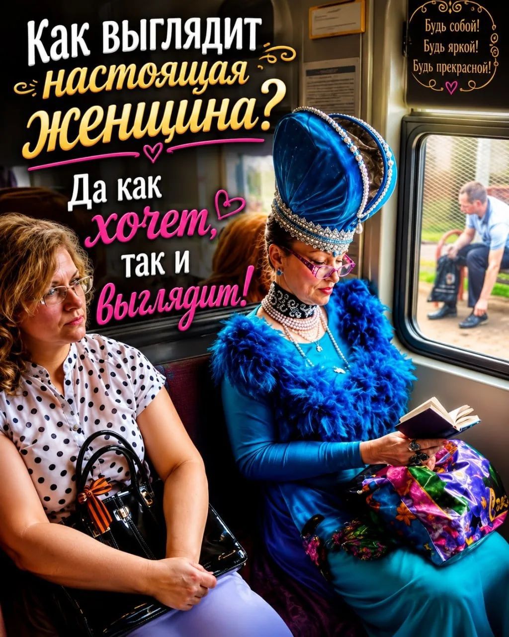 Как выглядит настоящая женщина? Да как хочет, так и выглядит! Будь собой! Будь яркой! Будь прекрасной!