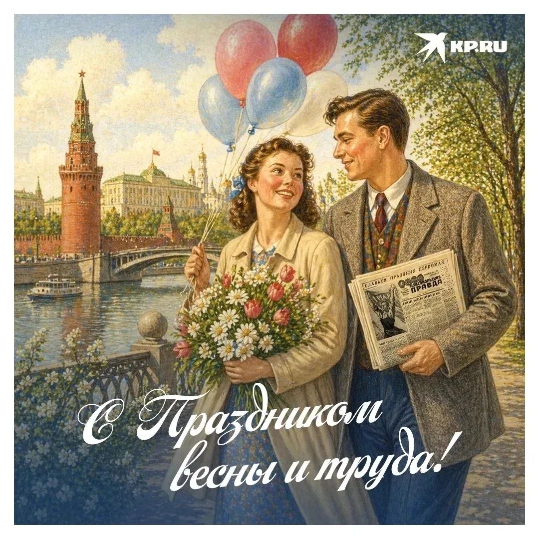 С Праздником весны и труда! Славься, праздник Первомая! Правда. KP.RU