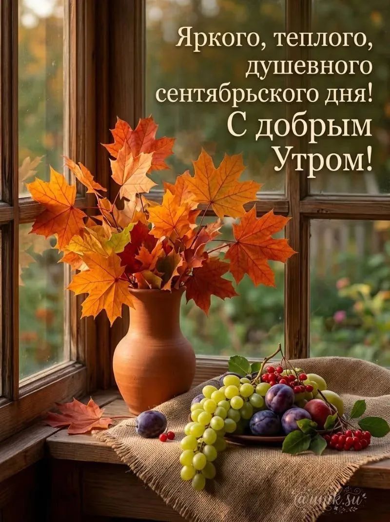 Яркого, теплого, душевного сентябрьского дня! С добрым Утром!