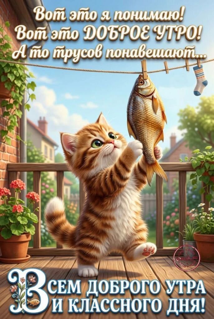 Вот это я понимаю! Вот это ДОБРОЕ УТРО! А то трусов понавешают... Всем доброго утра и классного дня!