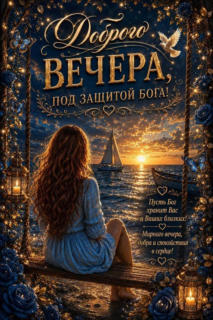 Доброго ВЕЧЕРА, под защитой бога! Пусть Бог хранит Вас и Ваших близких! Мирного вечера, добра и спокойствия в сердце!