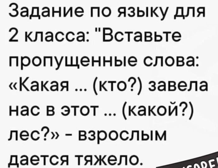 Задание по языку для 2 класса: 