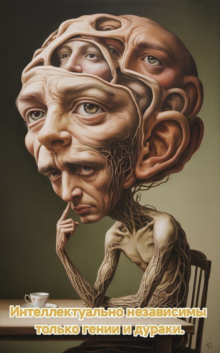 Интеллектуально независимы только гении и дураки.