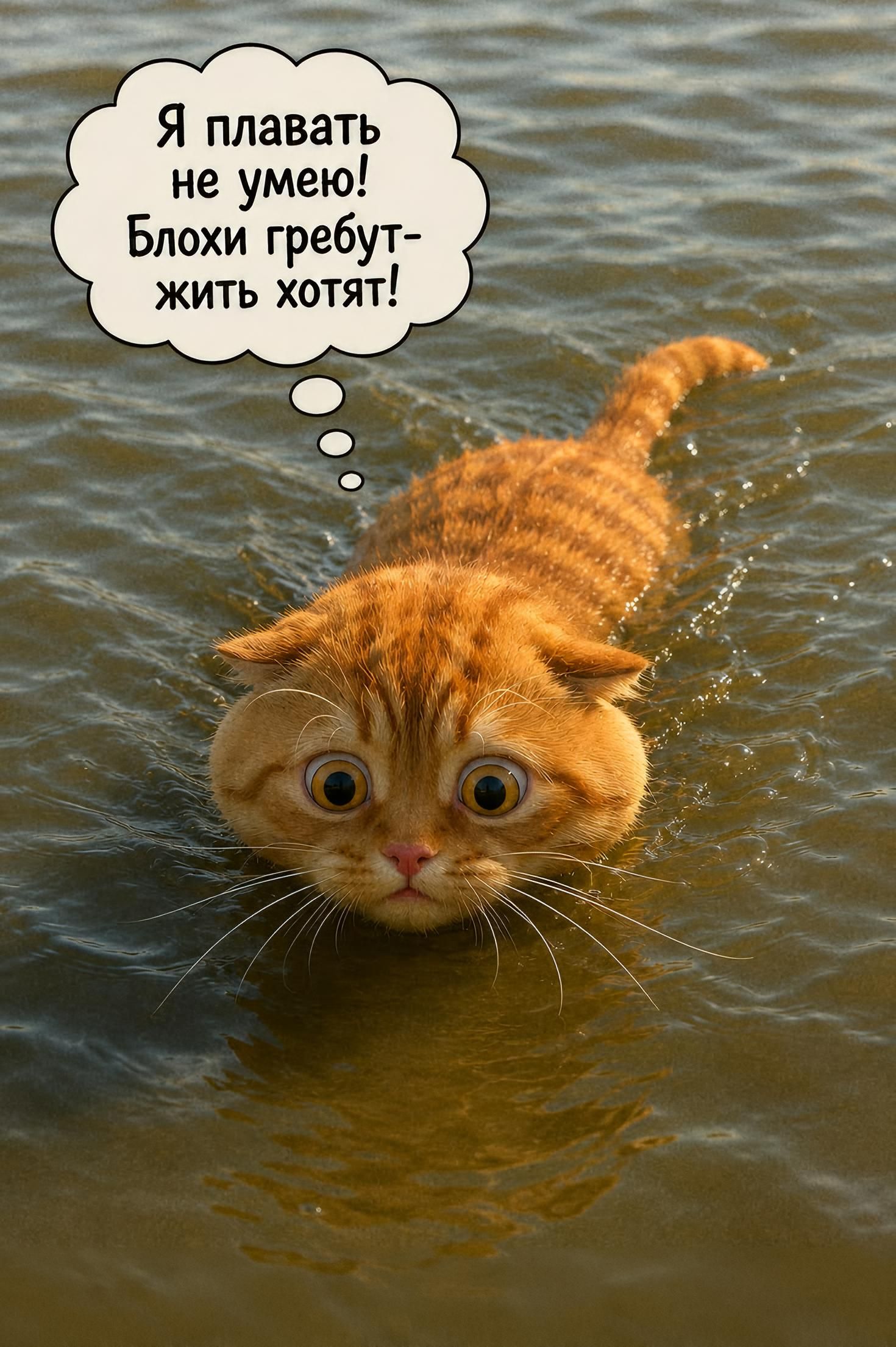 Я плавать не умею! Блохи гребут-жить хотят!