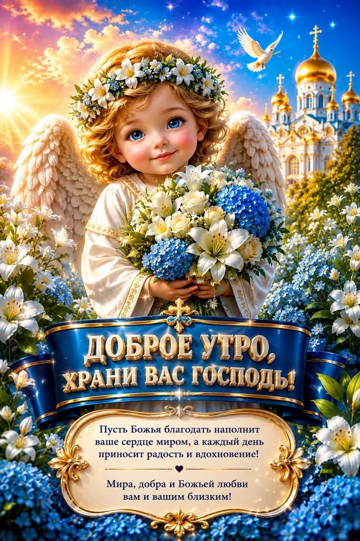 ДОБРОЕ УТРО, ХРАНИ ВАС ГОСПОДЬ! Пусть Божья благодать наполнит ваше сердце миром, а каждый день приносит радость и вдохновение! Мира, добра и Божьей любви вам и вашим близким!