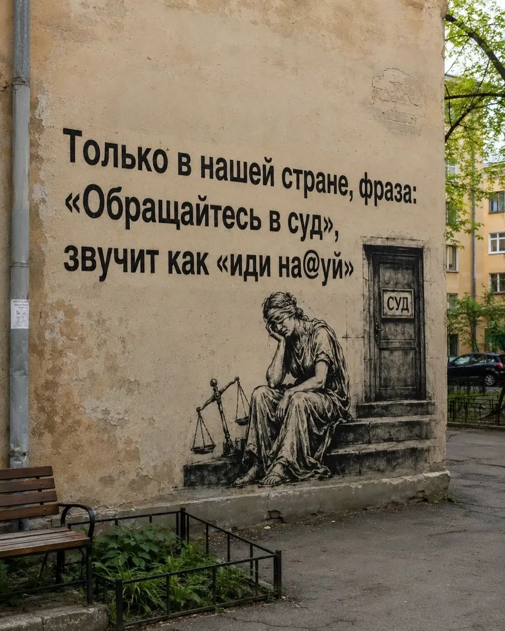Только в нашей стране, фраза: «Обращайтесь в суд», звучит как «иди на@уй»