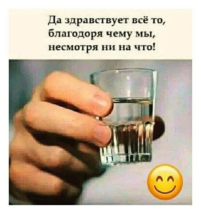 Да здравствует всё то, благодаря чему мы, несмотря ни на что!