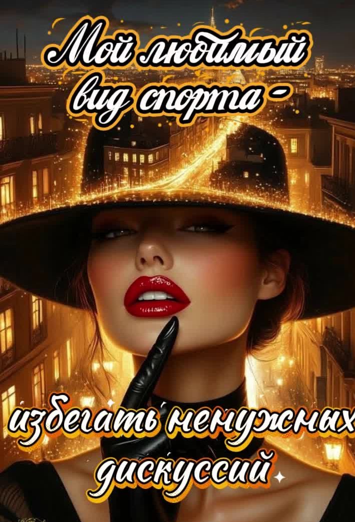 Мой любимый вид спорта - избегать ненужных дискуссий.