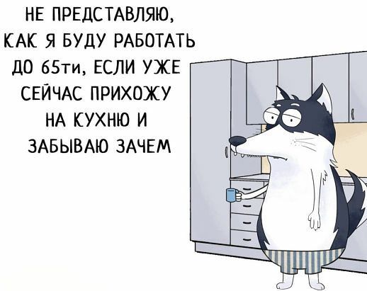 НЕ ПРЕДСТАВЛЯЮ, КАК Я БУДУ РАБОТАТЬ ДО 65ти, ЕСЛИ УЖЕ СЕЙЧАС ПРИХОЖУ НА КУХНЮ И ЗАБЫВАЮ ЗАЧЕМ