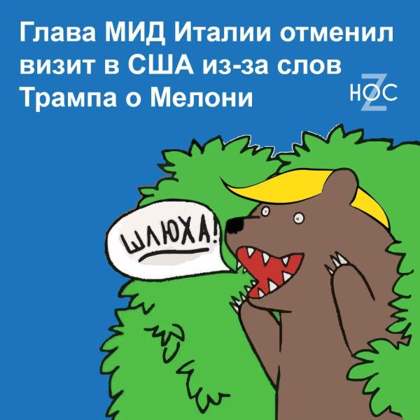 Глава МИД Италии отменил визит в США из-за слов Трампа о Мелони. ШЛЮХА!