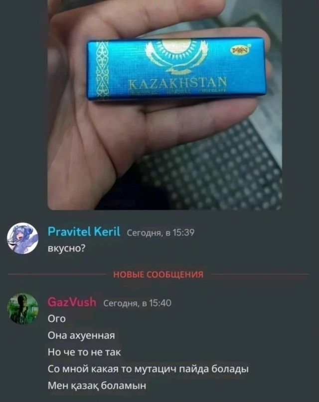 KAZAKHSTAN вкусно? Ого Она ахуенная Но че то не так Со мной какая то мутацич пайда болады Мен қазақ боламын