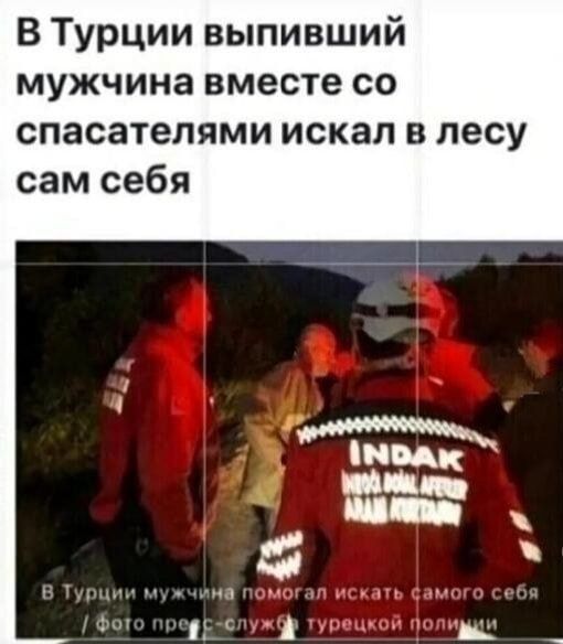 В Турции выпивший мужчина вместе со спасателями искал в лесу сам себя. В Турции мужчина помогал искать самого себя / фото пресс-службы турецкой полиции