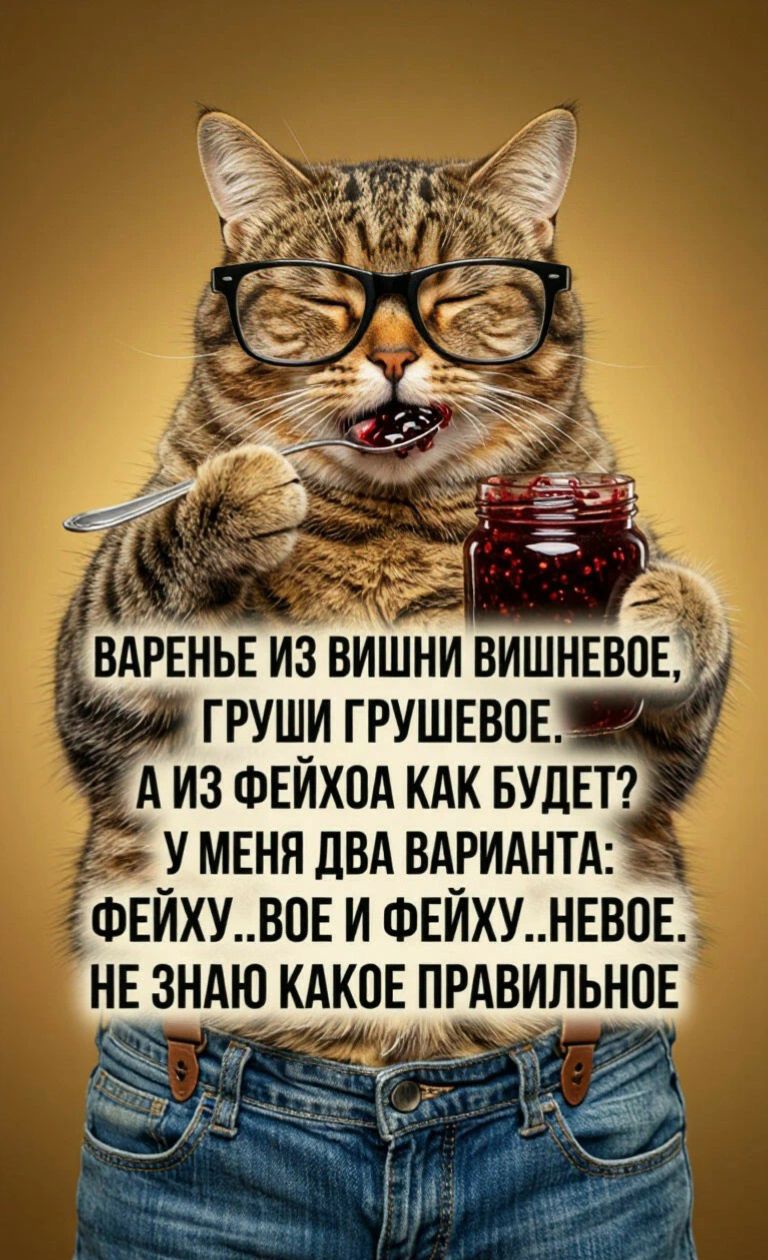 ВАРЕНЬЕ ИЗ ВИШНИ ВИШНЕВОЕ, ГРУШИ ГРУШЕВОЕ. А ИЗ ФЕЙХОА КАК БУДЕТ? У МЕНЯ ДВА ВАРИАНТА: ФЕЙХУ..ВОЕ И ФЕЙХУ..НЕВОЕ. НЕ ЗНАЮ КАКОЕ ПРАВИЛЬНОЕ