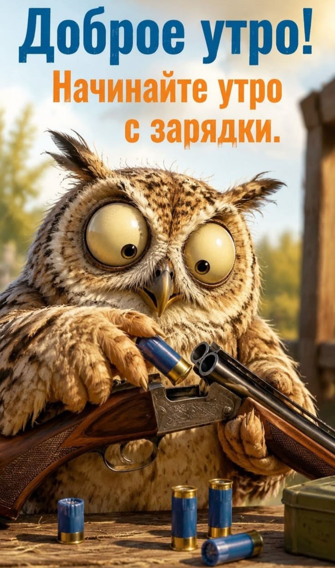 Доброе утро! Начинайте утро с зарядки.