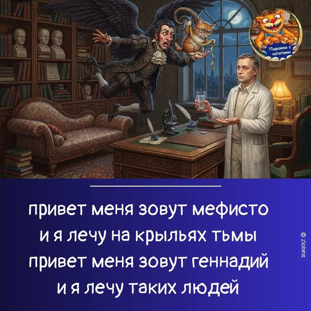 привет меня зовут мефисто и я лечу на крыльях тьмы привет меня зовут геннадий и я лечу таких людей