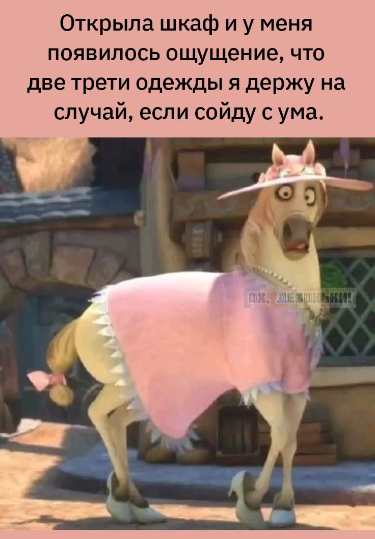 Открыла шкаф и у меня появилось ощущение, что две трети одежды я держу на случай, если сойду с ума. ОХ, ДЕВОНЬКИ!