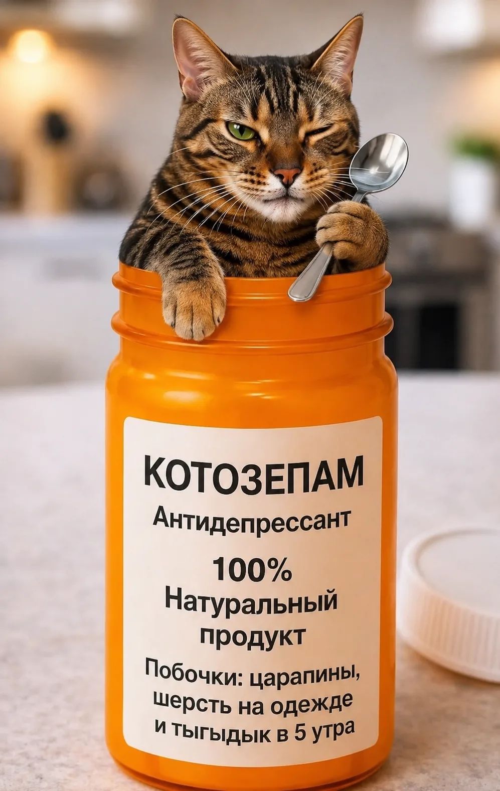 КОТОЗЕПАМ Антидепрессант 100% Натуральный продукт Побочки: царапины, шерсть на одежде и тыгыдык в 5 утра