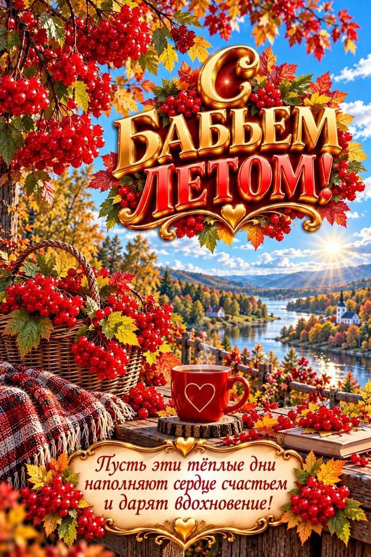 С Бабьим летом! Пусть эти тёплые дни наполняют сердце счастьем и дарят вдохновение!