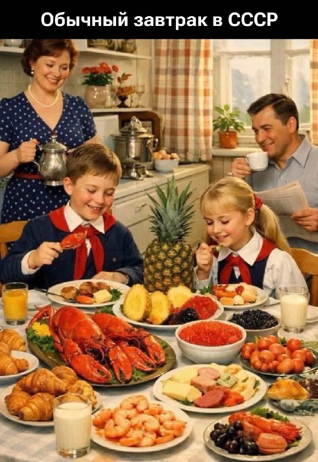 Обычный завтрак в СССР