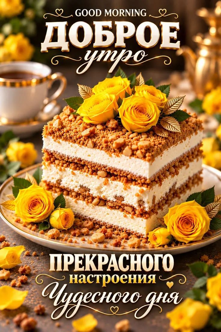GOOD MORNING. ДОБРОЕ утро ПРЕКРАСНОГО настроения Чудесного дня