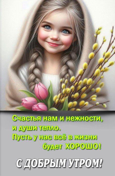 Счастья нам и нежности, и души тепло. Пусть у нас всё в жизни будет ХОРОШО! С ДОБРЫМ УТРОМ!
