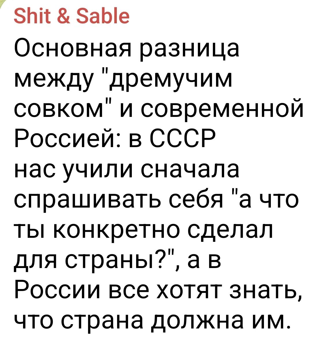 Shit & Sable Основная разница между 