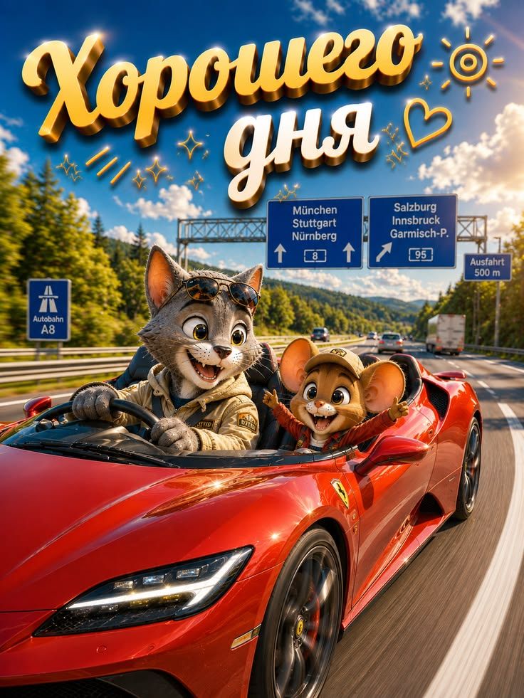 Хорошего дня. München Stuttgart Nürnberg Salzburg Innsbruck Garmisch-P. Autobahn A8 Ausfahrt 500 m.