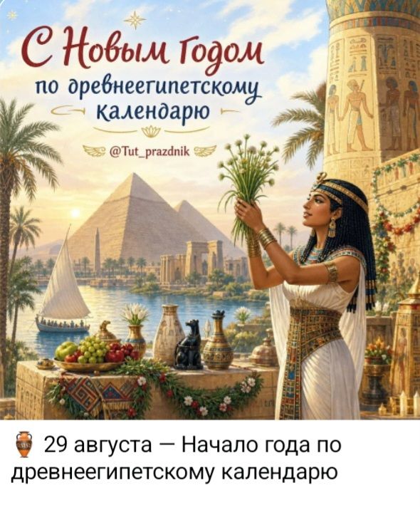 С Новым Годом по древнеегипетскому календарю @Tut_prazdnik 29 августа — Начало года по древнеегипетскому календарю