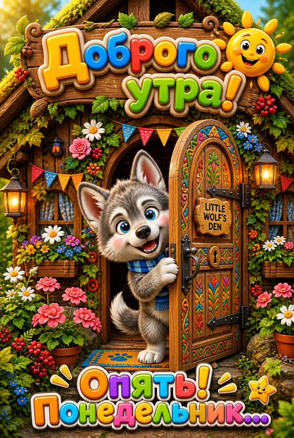 Доброго утра! Опять! Понедельник... LITTLE WOLF'S DEN