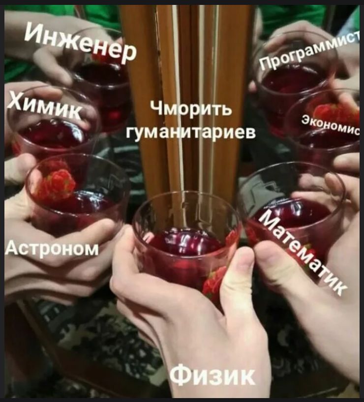 Инженер, Химик, Астроном, Физик, Математик, Экономист, Программист, Чморить гуманитариев