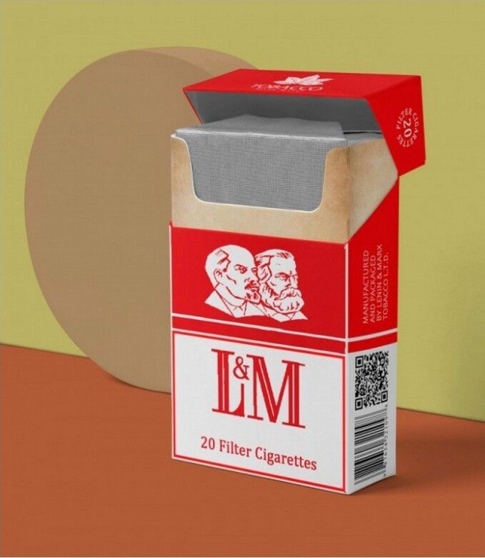 L&M 20 Filter Cigarettes TOBACCO FILTER CIGARETTES 20 MANUFACTURED AND PACKAGED BY LENIN & MARX TOBACCO L.T.D.