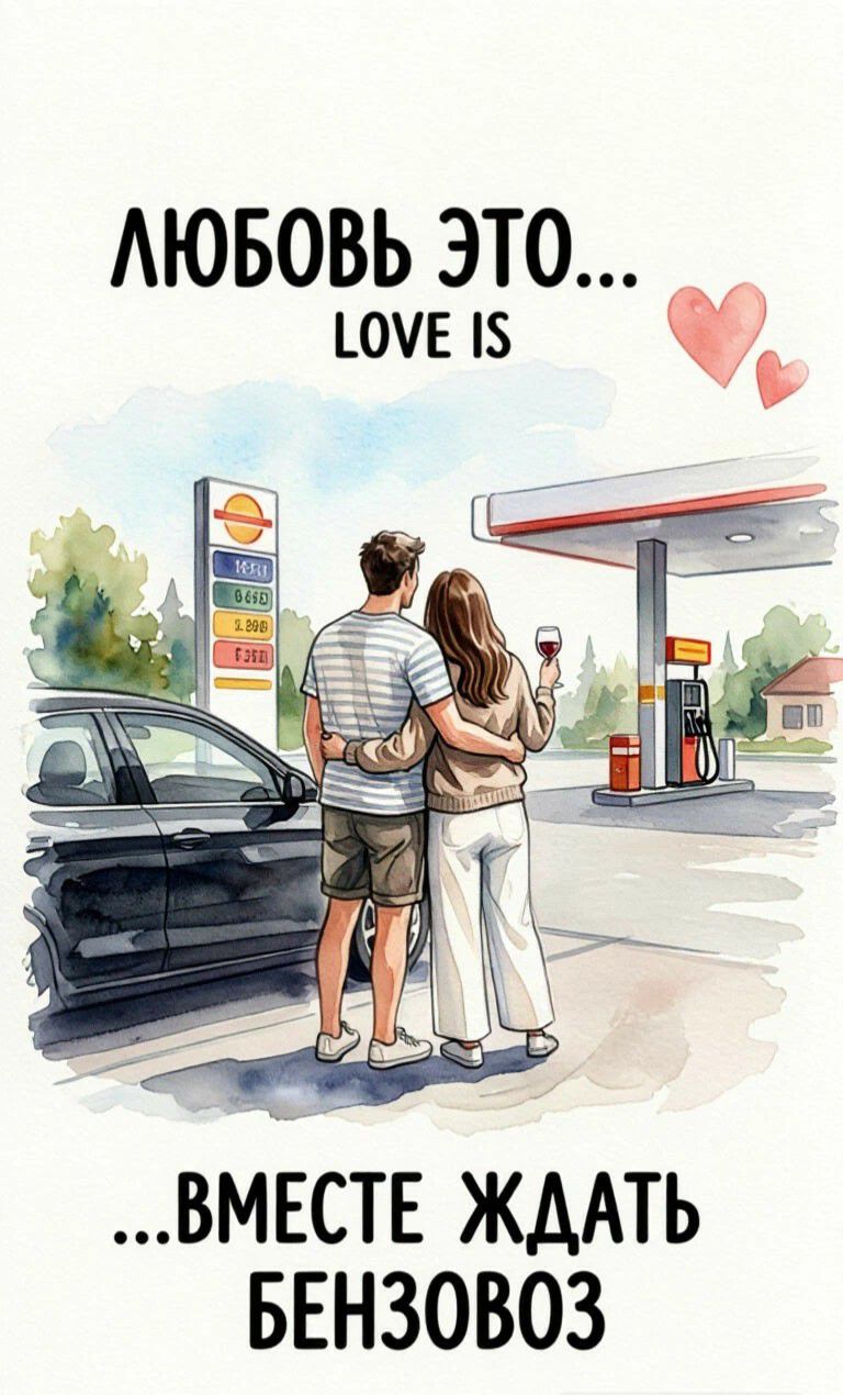 ЛЮБОВЬ ЭТО... LOVE IS ...ВМЕСТЕ ЖДАТЬ БЕНЗОВОЗ