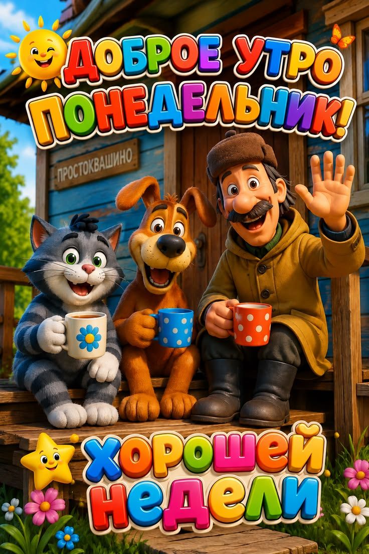 ДОБРОЕ УТРО ПОНЕДЕЛЬНИК! ПРОСТОКВАШИНО ХОРОШЕЙ НЕДЕЛИ
