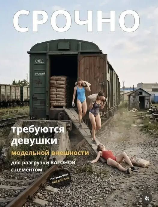 СРОЧНО требуются девушки модельной внешности для разгрузки ВАГОНОВ с цементом Оптовая база Ded & Zinkaa