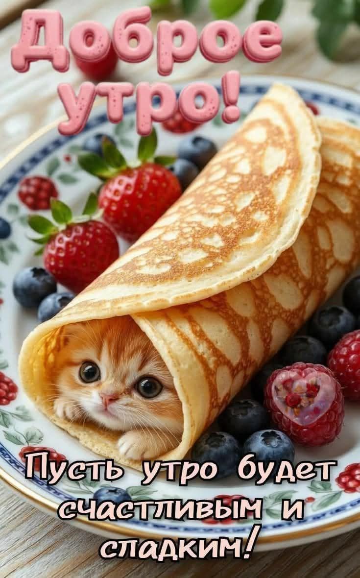 Доброе утро! Пусть утро будет счастливым и сладким!