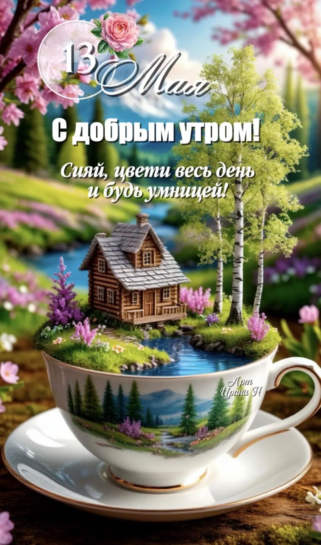 13 Мая С добрым утром! Сияй, цвети весь день и будь умницей! Арт Ирина Н