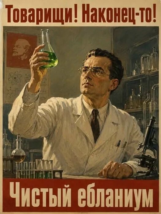 Товарищи! Наконец-то! Чистый ебланиум