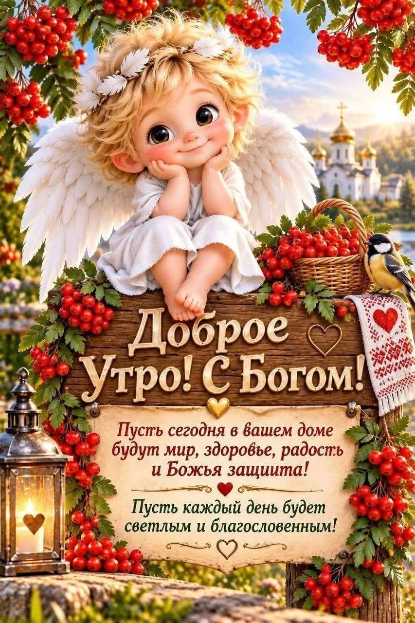 Доброе утро! С Богом! Пусть сегодня в вашем доме будут мир, здоровье, радость и Божья защита! Пусть каждый день будет светлым и благословенным!