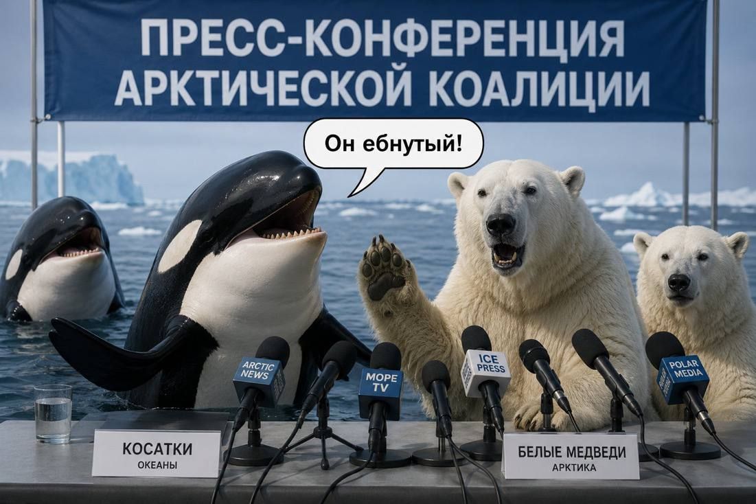 ПРЕСС-КОНФЕРЕНЦИЯ АРКТИЧЕСКОЙ КОАЛИЦИИ. Он ебнутый! КОСАТКИ ОКЕАНЫ БЕЛЫЕ МЕДВЕДИ АРКТИКА