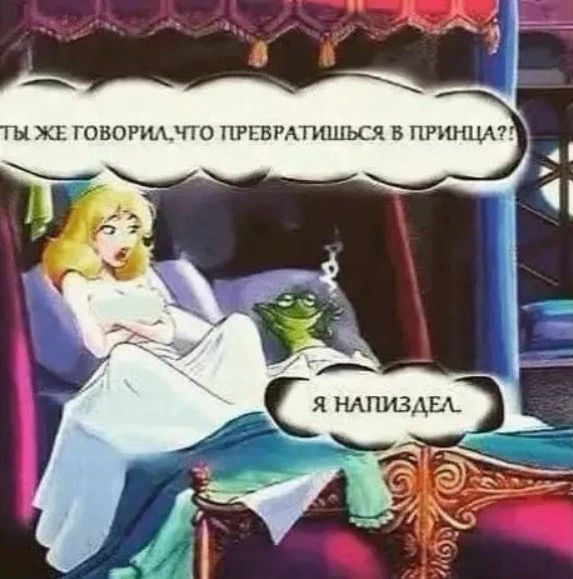 ТЫ ЖЕ ГОВОРИЛ, ЧТО ПРЕВРАТИШЬСЯ В ПРИНЦА?! Я НАПИЗДЕЛ.